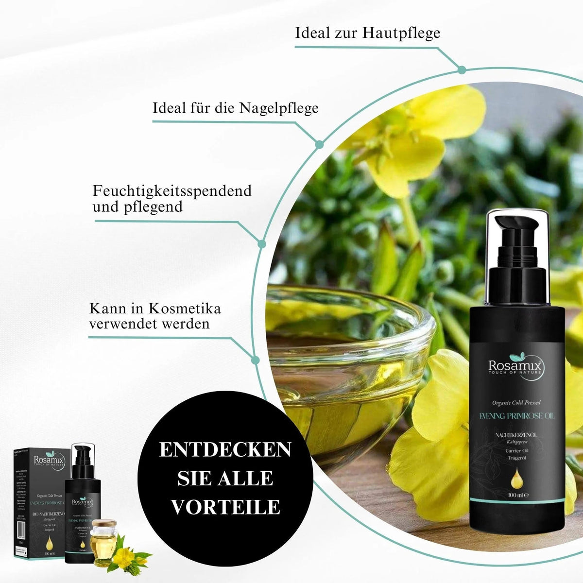 Bio Nachtkerzenöl Kaltgepresst